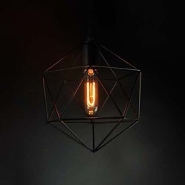 Europe Style Vintage Ljuskrona För I Diamantform Svart