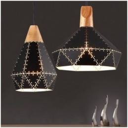 Industriell Retro Vintage Hängande Ljus Ihålig Lampskärm