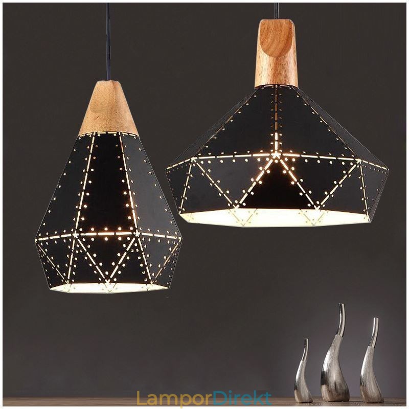 Industriell Retro Vintage Hängande Ljus Ihålig Lampskärm