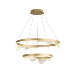 Golden Wave Ripple Pendellampa Taklampa 2 Light