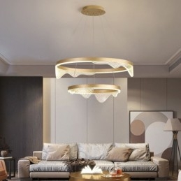 Golden Wave Ripple Pendellampa Taklampa 2 Light
