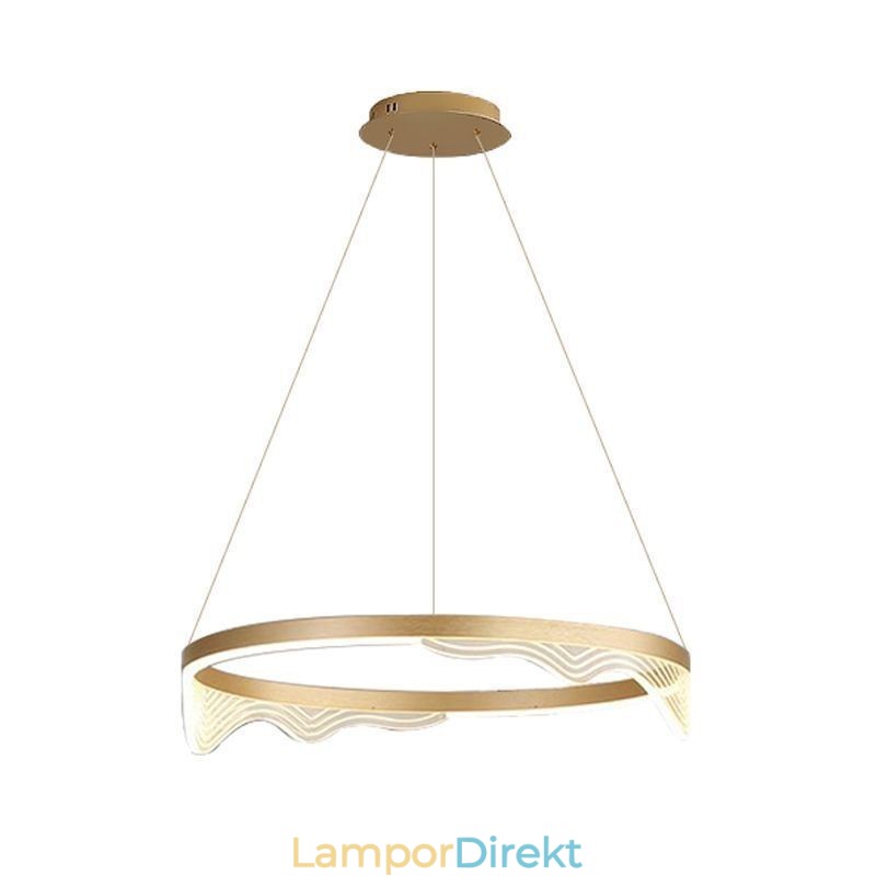 Nordic Aluminium Pendellampa Golden Wave Ripple Hanging Light