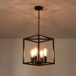 Modern Enkel Hänglampa Järnbur Hängande Lampa