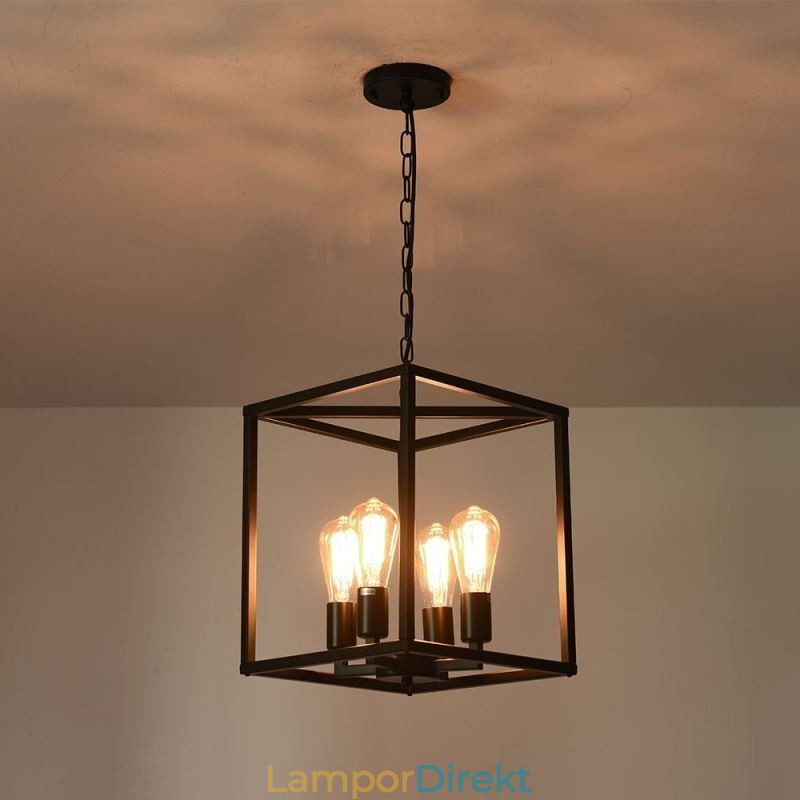 Modern Enkel Hänglampa Järnbur Hängande Lampa