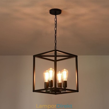 Modern Enkel Hänglampa Järnbur Hängande Lampa Modern Enkel Hänglampa Järnbur Hängande Lampa