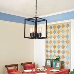 Modern Enkel Hänglampa Järnbur Hängande Lampa