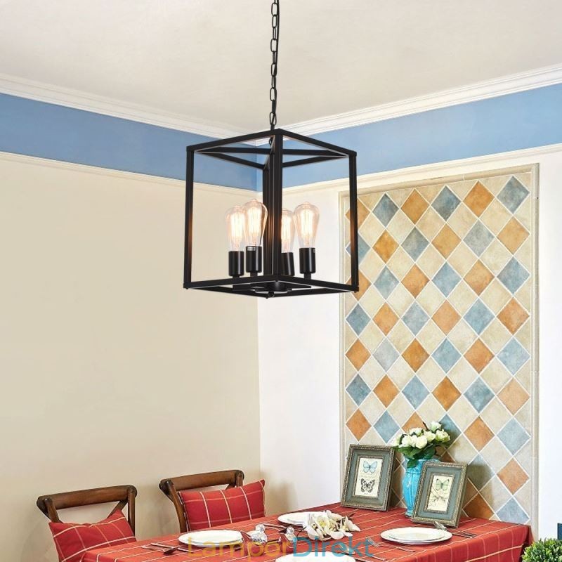 Modern Enkel Hänglampa Järnbur Hängande Lampa