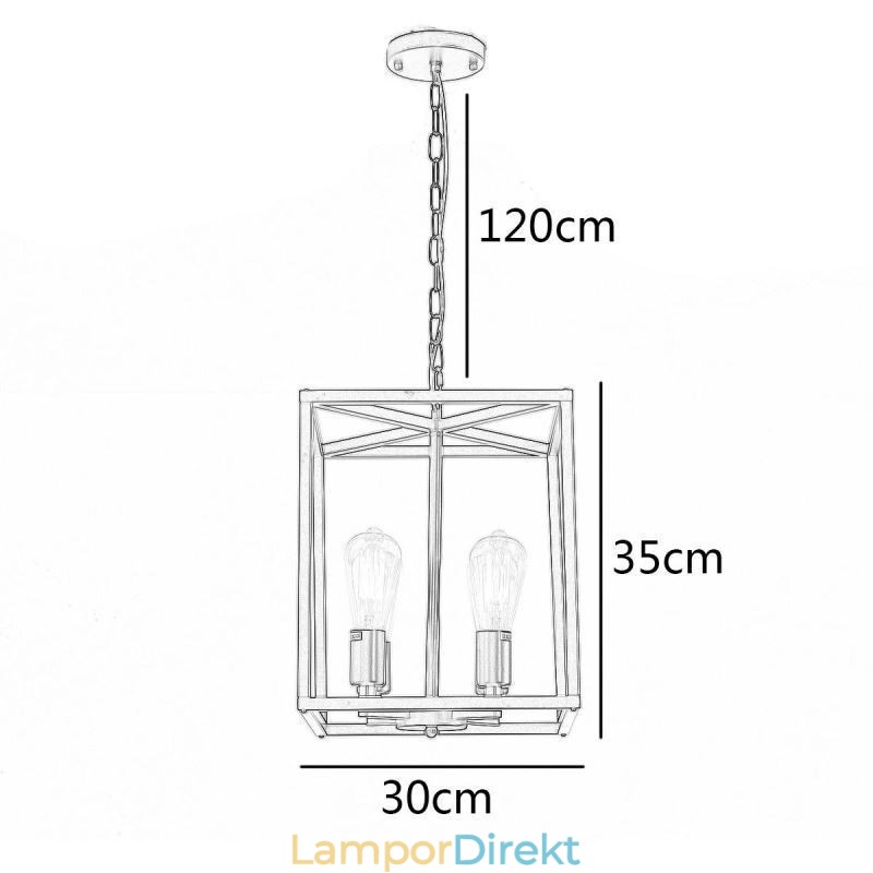 Modern Enkel Hänglampa Järnbur Hängande Lampa