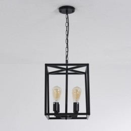 Modern Enkel Hänglampa Järnbur Hängande Lampa