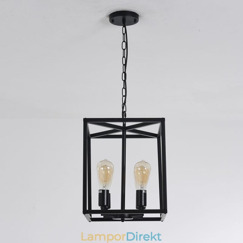 Modern Enkel Hänglampa Järnbur Hängande Lampa