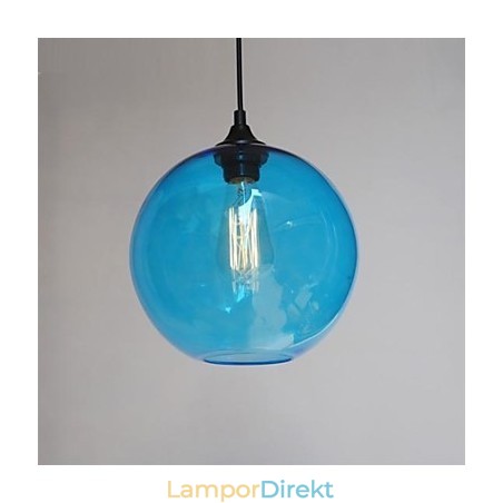 Modernt Glashänge I Rund Blå Bubbladesign Modernt Glashänge I Rund Blå Bubbladesign