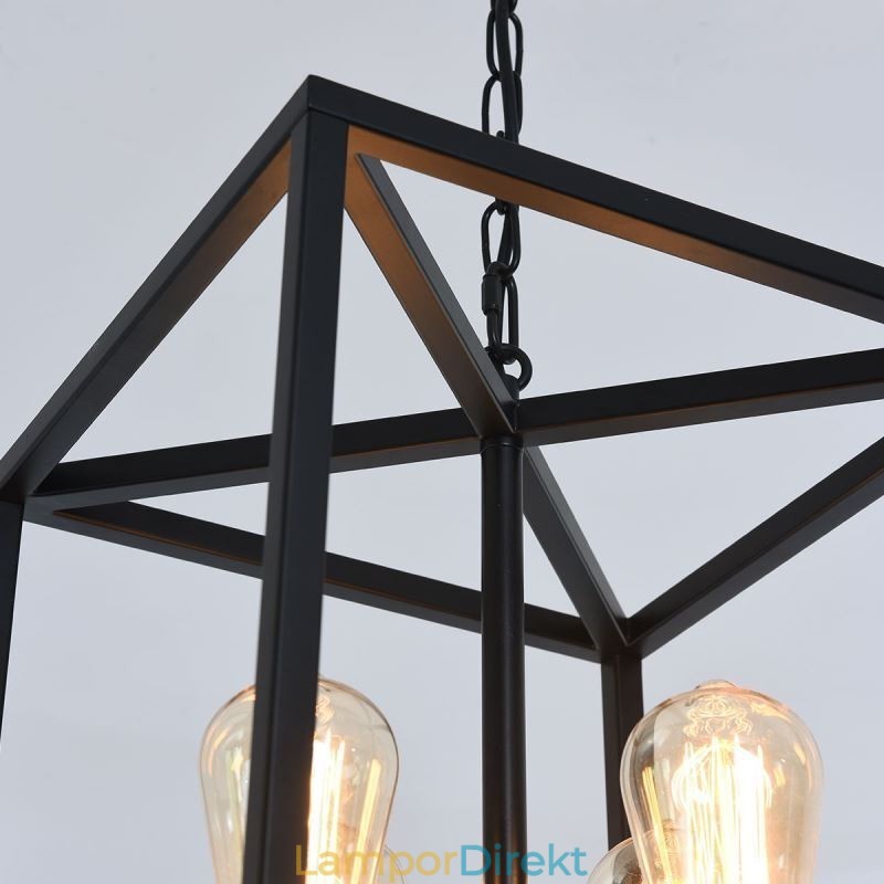 Modern Enkel Hänglampa Järnbur Hängande Lampa