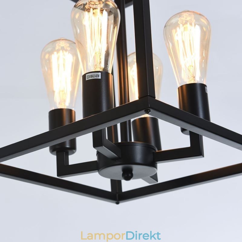 Modern Enkel Hänglampa Järnbur Hängande Lampa