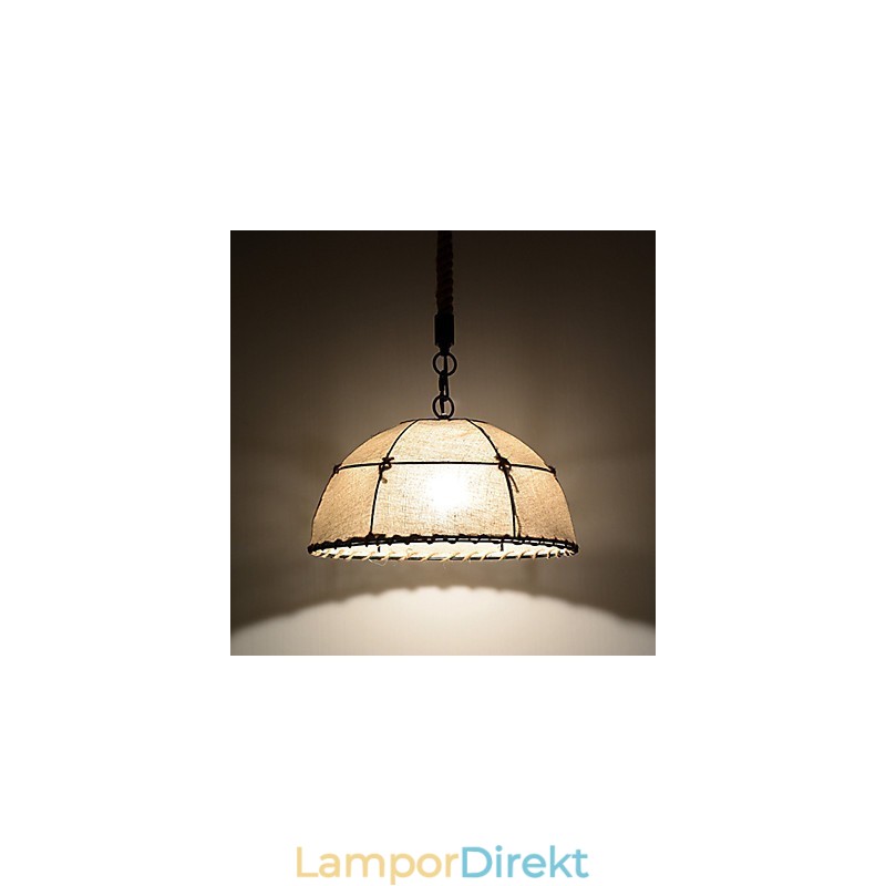 Halvrunda Formade 1 Lampor Hängande Lampor Vintagestil Industristil Gul Tyg & Metall Droppljus