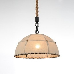 Halvrunda Formade 1 Lampor Hängande Lampor Vintagestil Industristil Gul Tyg & Metall Droppljus