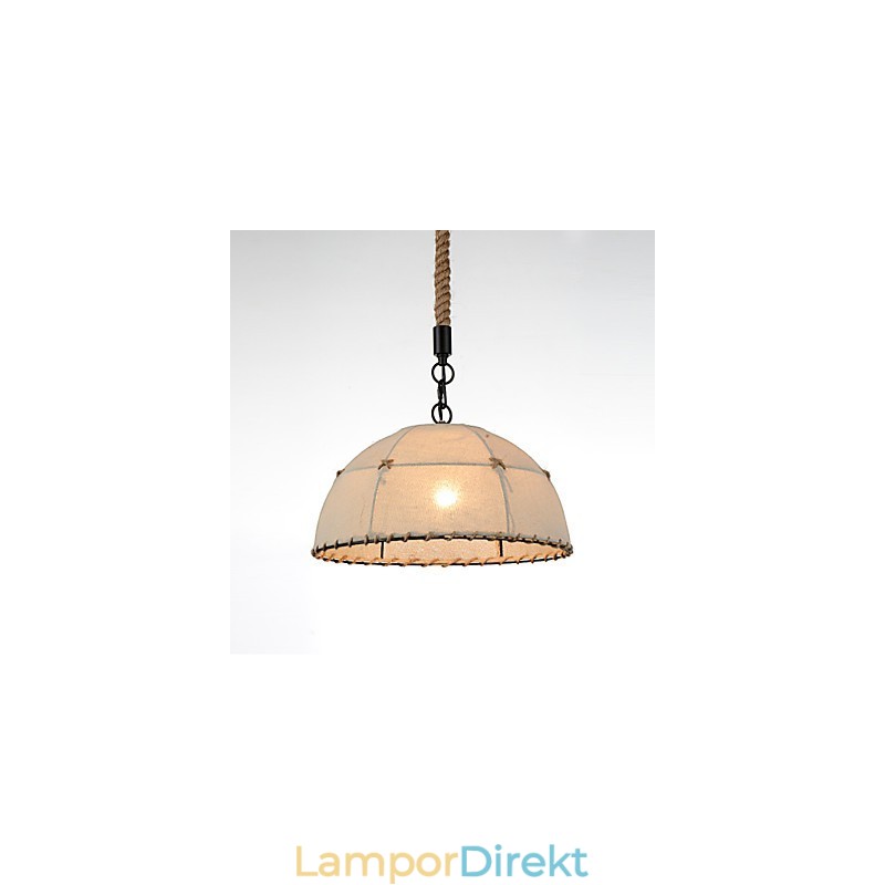 Halvrunda Formade 1 Lampor Hängande Lampor Vintagestil Industristil Gul Tyg & Metall Droppljus