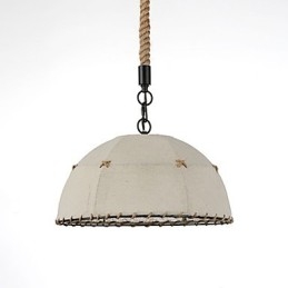 Halvrunda Formade 1 Lampor Hängande Lampor Vintagestil Industristil Gul Tyg & Metall Droppljus