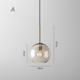 Glas Pendellampa Minimalistisk Cognac Färg Dekorativ Glasarmatur