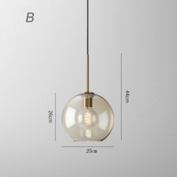 Glas Pendellampa Minimalistisk Cognac Färg Dekorativ Glasarmatur