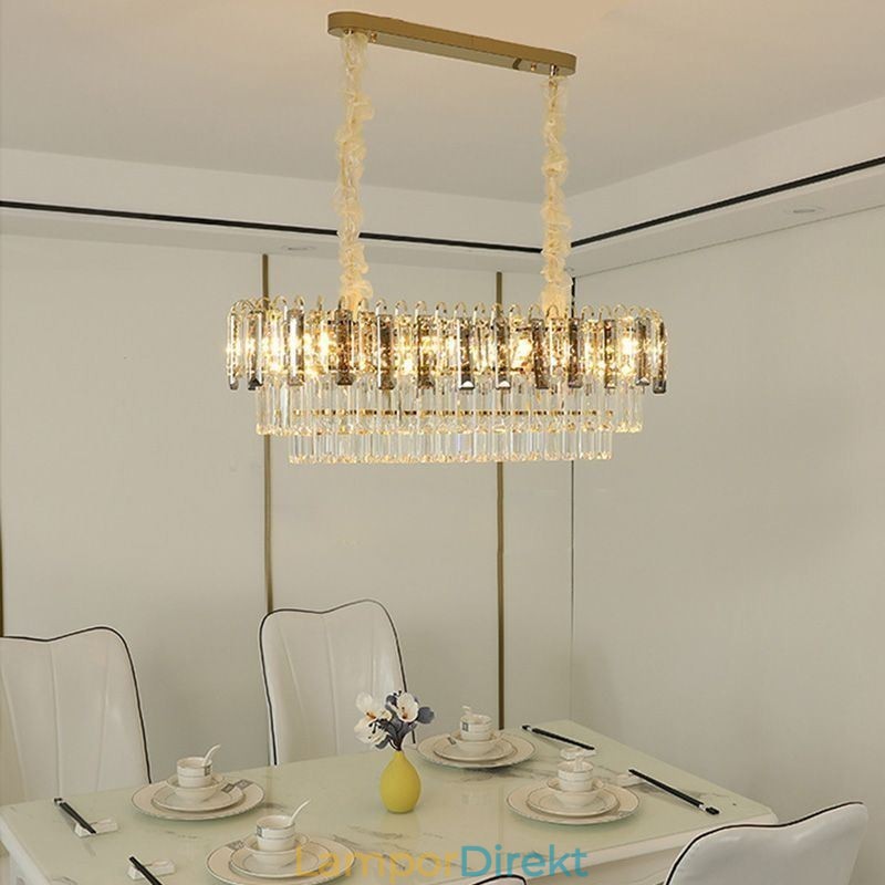 Rektangel Taklampa Crystal Taklampa