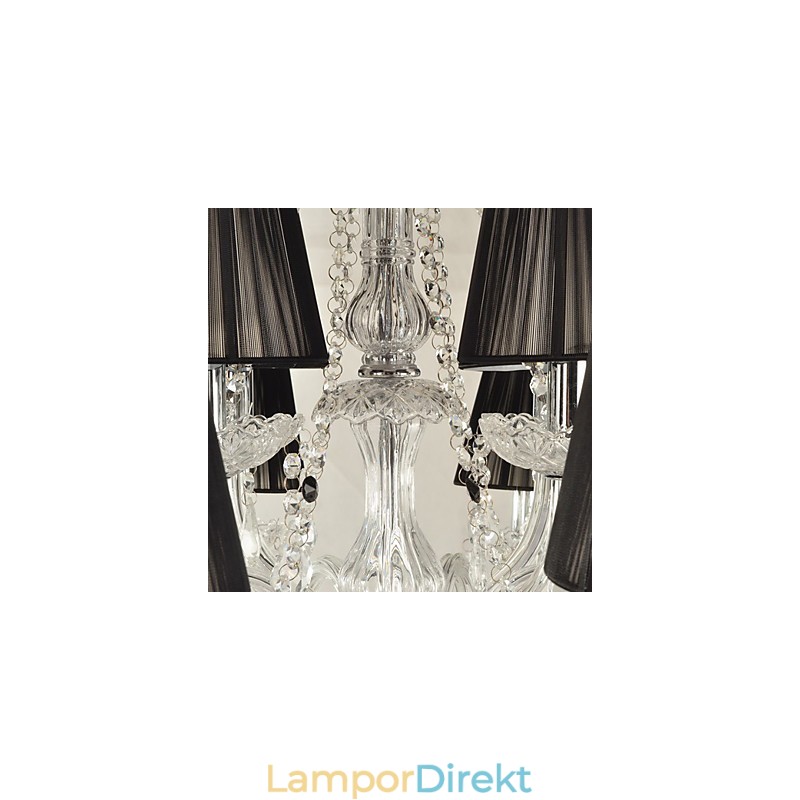 Elegant Kristallkrona Med 12 Lampor