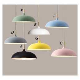 Modern Pendel Light Färgglad Macaron Pendel Lampa