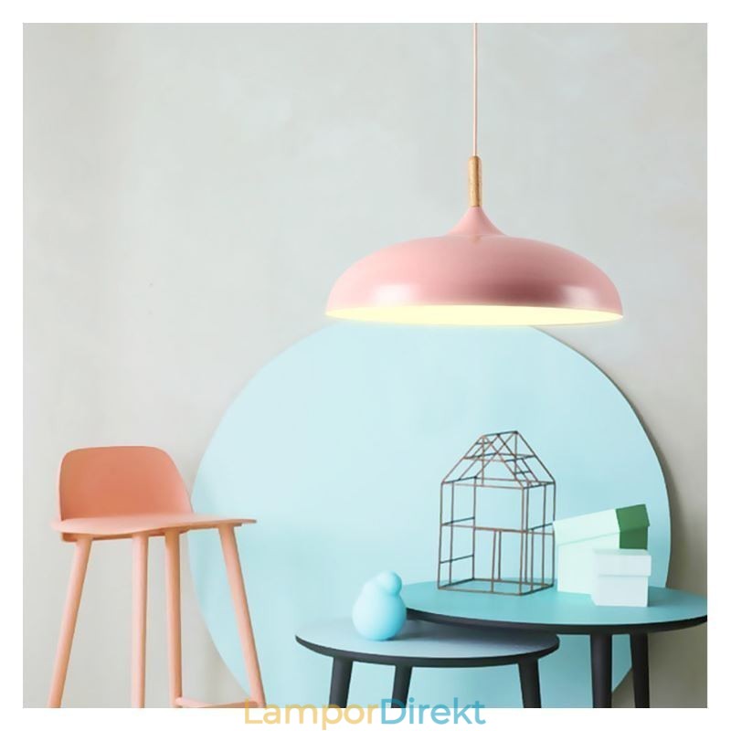 Modern Pendel Light Färgglad Macaron Pendel Lampa