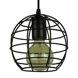 Globe Shape Europe Style Vintage Ljuskrona För Svart Taklampa