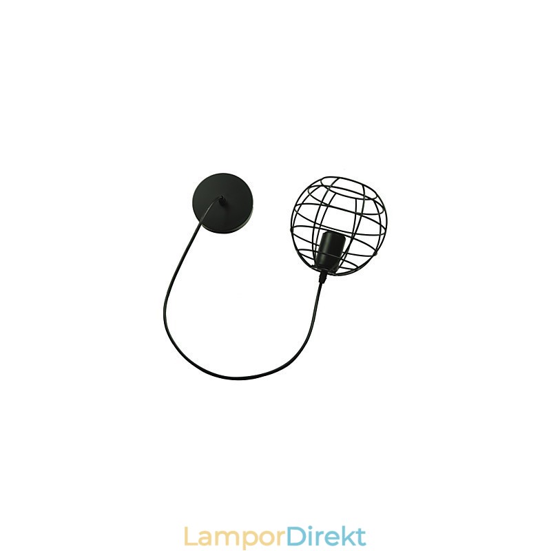 Globe Shape Europe Style Vintage Ljuskrona För Svart Taklampa