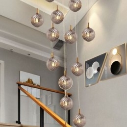 Glas Pendelljus Kreativt Dekorativt Glas Globe Loft