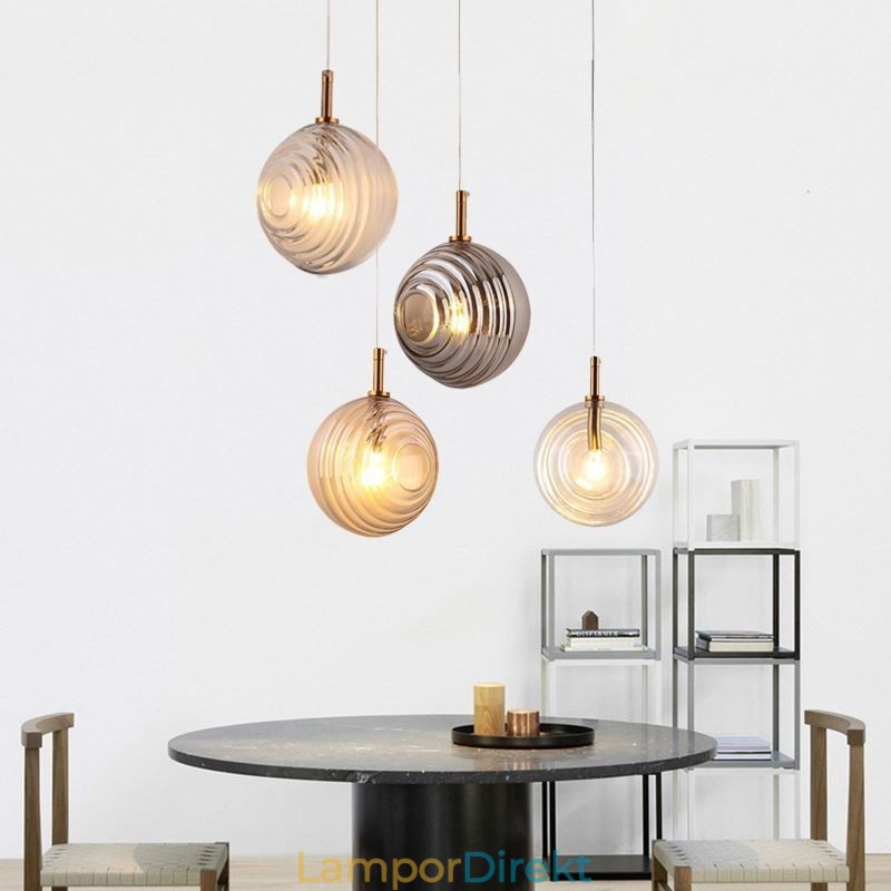 Glas Pendelljus Kreativt Dekorativt Glas Globe Loft