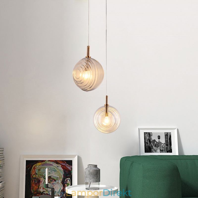 Glas Pendelljus Kreativt Dekorativt Glas Globe Loft