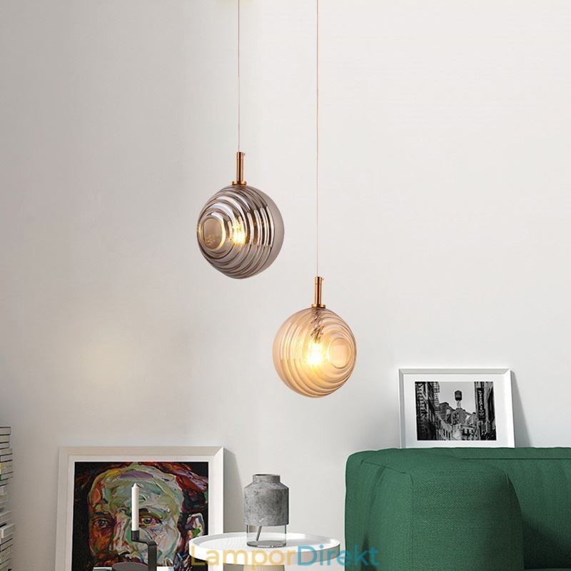 Glas Pendelljus Kreativt Dekorativt Glas Globe Loft