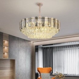Europeisk Taklampa Crystal Rund Taklampa