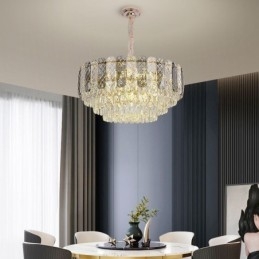 Europeisk Taklampa Crystal Rund Taklampa