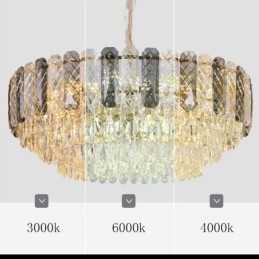 Europeisk Taklampa Crystal Rund Taklampa