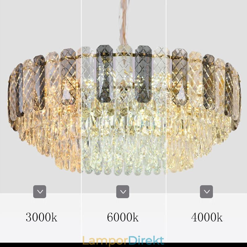 Europeisk Taklampa Crystal Rund Taklampa
