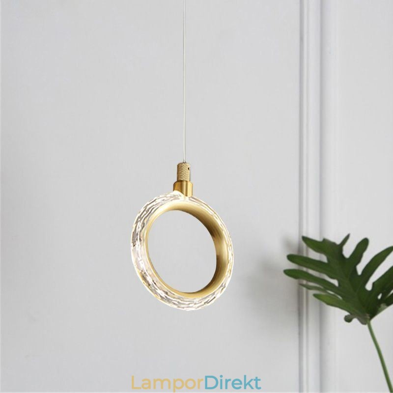 Pendellampa Akrylring Ljusarmatur Med Spotlight