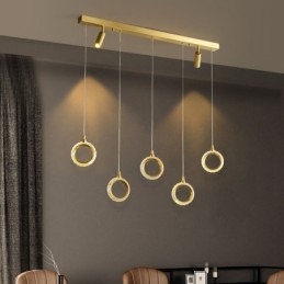 Pendellampa Akrylring Ljusarmatur Med Spotlight