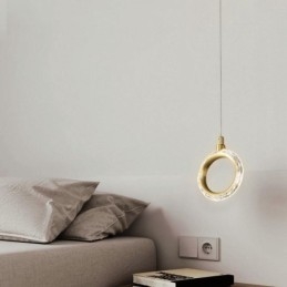 Pendellampa Akrylring Ljusarmatur Med Spotlight