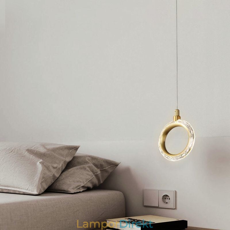 Pendellampa Akrylring Ljusarmatur Med Spotlight