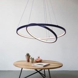 Modern Enkel Taklampa Aluminium Dubbelring Hängande Ljus