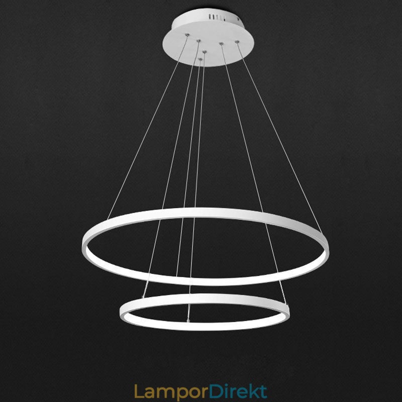 Modern Enkel Taklampa Aluminium Dubbelring Hängande Ljus