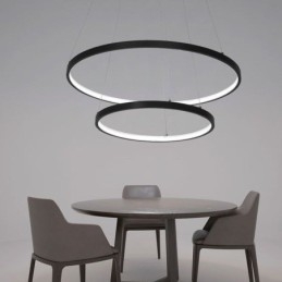 Modern Enkel Taklampa Aluminium Dubbelring Hängande Ljus