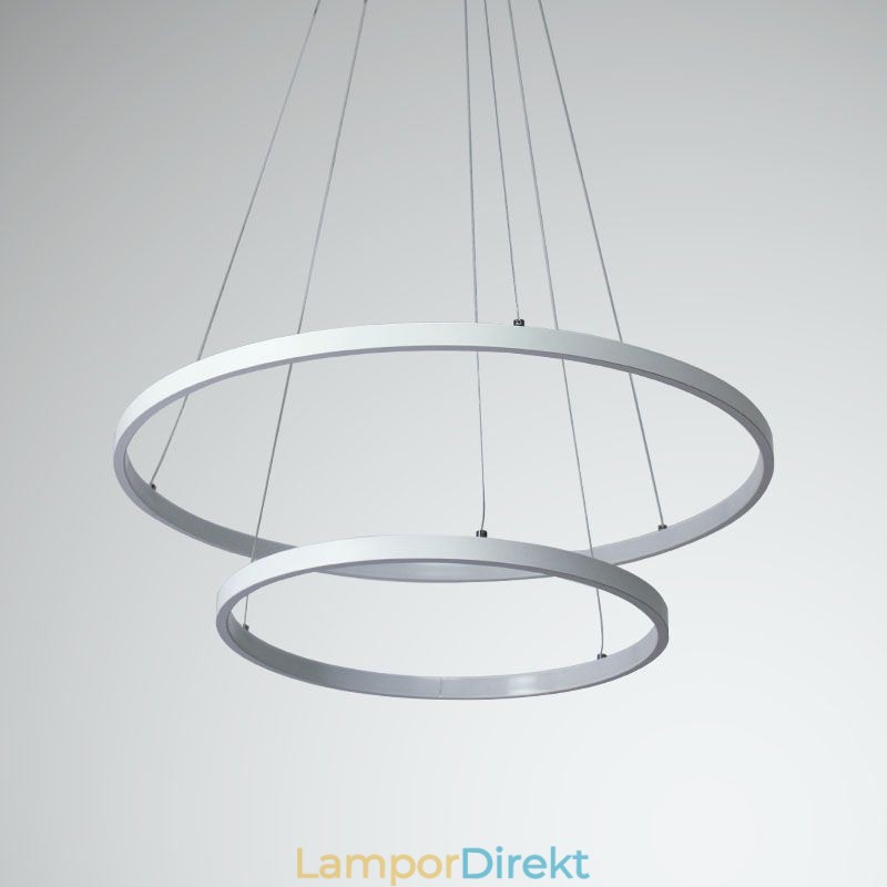 Modern Enkel Taklampa Aluminium Dubbelring Hängande Ljus