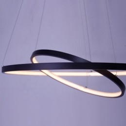 Modern Enkel Taklampa Aluminium Dubbelring Hängande Ljus