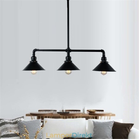 3 Ljus Retro Industriell Vintage Vattenrör Hängande Ljus Ljuskrona Lantlig Stil 3 Ljus Retro Industriell Vintage Vattenrör Hängande Ljus Ljuskrona Lantlig Stil