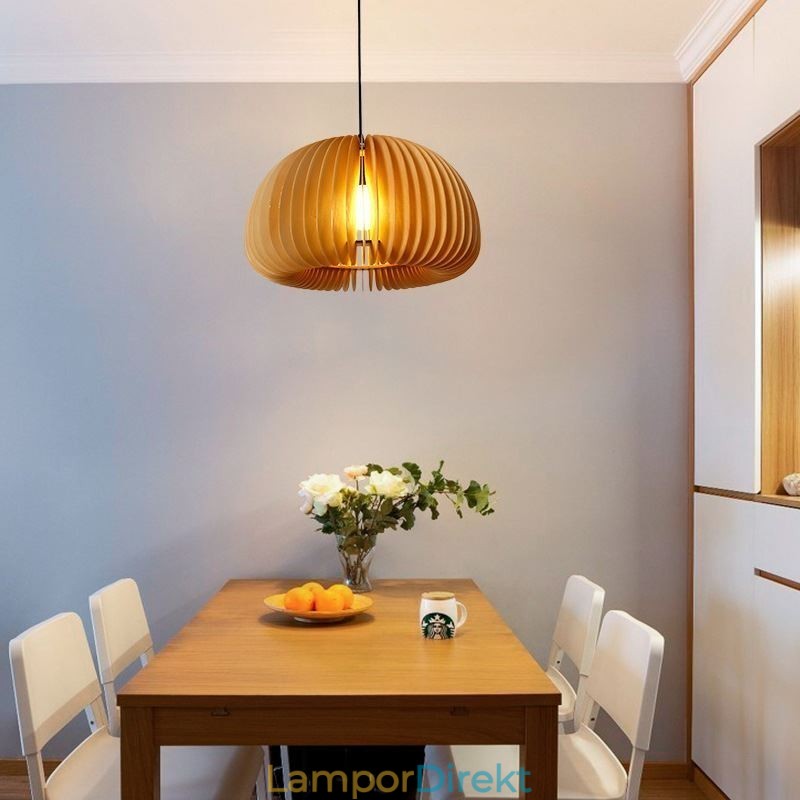 Pendellampa I Retrostil Basswood Pumpa Pendellampa