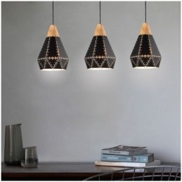 Industriell Retro Vintage Hängande Ljus Ihålig Lampskärm