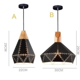 Industriell Retro Vintage Hängande Ljus Ihålig Lampskärm